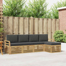 Udendørs sofagruppe 5 pcs Hvid og antracit 253 x 122,5 x 73 cm