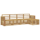 Udendørs sofagruppe 5 pcs Hvid 257 x 122,5 x 73 cm