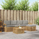 Udendørs sofagruppe 6 pcs Hvid og lysegrå 59 x 59 x 37 cm