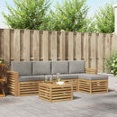 Udendørs sofagruppe 6 pcs Hvid og lysegrå 59 x 59 x 37 cm