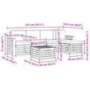 Udendørs sofagruppe 6 pcs Hvid og antracit 59 x 59 x 37 cm