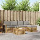 Udendørs sofagruppe 6 pcs Hvid og lysegrå 59 x 59 x 37 cm