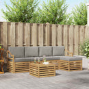 Udendørs sofagruppe 6 pcs Hvid og lysegrå 59 x 59 x 37 cm