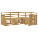 Sofasæt 4 pcs Hvid 187,5 x 128,5 x 73 cm Massivt Akacietræ
