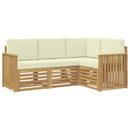 Sofasæt 4 pcs Hvid og cremefarvet 187,5 x 128,5 x 73 cm