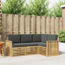 Sofasæt 4 pcs Hvid og antracit 187,5 x 128,5 x 73 cm Polyester