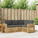 Sofasæt 4 pcs Hvid og antracit 191 x 132,5 x 73 cm Polyester