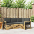 Sofasæt 4 pcs Hvid og antracit 187,5 x 128,5 x 73 cm Polyester