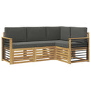 Sofasæt 4 pcs Hvid og antracit 187,5 x 128,5 x 73 cm Polyester