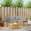 Udendørs sofagruppe 5 pcs Hvid og lysegrå 59 x 59 x 37 cm