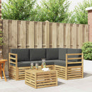 Udendørs sofagruppe 5 pcs Hvid og antracit 59 x 59 x 37 cm