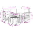 Udendørs sofagruppe 5 pcs Hvid og cremefarvet 59 x 59 x 37 cm