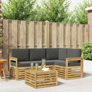 Udendørs sofagruppe 5 pcs Hvid og antracit 59 x 59 x 37 cm