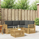 Udendørs sofagruppe 5 pcs Hvid og antracit 59 x 59 x 37 cm