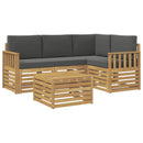 Udendørs sofagruppe 5 pcs Hvid og antracit 59 x 59 x 37 cm