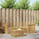 Udendørs sofagruppe 5 pcs Hvid 59 x 59 x 37 cm