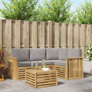 Udendørs sofagruppe 5 pcs Hvid og lysegrå 59 x 59 x 37 cm