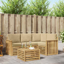 Udendørs sofagruppe 5 pcs Hvid og Beige 59 x 59 x 37 cm