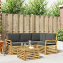 Udendørs sofagruppe 5 pcs Hvid og antracit 59 x 59 x 37 cm