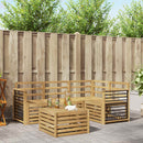 Udendørs sofagruppe 5 pcs Hvid 59 x 59 x 37 cm