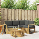 Udendørs sofagruppe 5 pcs Hvid og antracit 59 x 59 x 37 cm