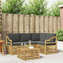 Udendørs sofagruppe 5 pcs Hvid og antracit 59 x 59 x 37 cm