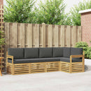 Udendørs sofagruppe 5 pcs Hvid og antracit 247 x 128,5 x 73 cm