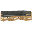 Udendørs sofagruppe 5 pcs Hvid og antracit 247 x 128,5 x 73 cm