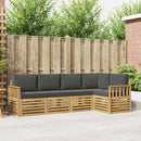 Udendørs sofagruppe 5 pcs Hvid og antracit 247 x 128,5 x 73 cm