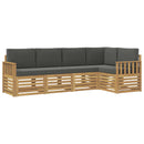 Udendørs sofagruppe 5 pcs Hvid og antracit 247 x 128,5 x 73 cm