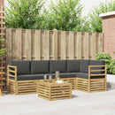 Udendørs sofagruppe 6 pcs Hvid og antracit 59 x 59 x 37 cm