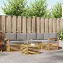 Udendørs sofagruppe 6 pcs Hvid og lysegrå 59 x 59 x 37 cm
