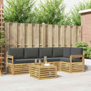 Udendørs sofagruppe 6 pcs Hvid og antracit 59 x 59 x 37 cm