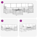 Udendørs sofagruppe 6 pcs Hvid og cremefarvet 59 x 59 x 37 cm