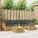 Udendørs sofagruppe 6 pcs Hvid og antracit 59 x 59 x 37 cm