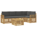 Udendørs sofagruppe 6 pcs Hvid og antracit 59 x 59 x 37 cm