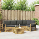 Udendørs sofagruppe 6 pcs Hvid og antracit 59 x 59 x 37 cm