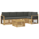 Udendørs sofagruppe 6 pcs Hvid og antracit 59 x 59 x 37 cm