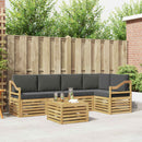 Udendørs sofagruppe 6 pcs Hvid og antracit 59 x 59 x 37 cm