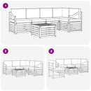 Udendørs sofagruppe 6 pcs Hvid og antracit 59 x 59 x 37 cm