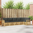 Udendørs sofagruppe 6 pcs Hvid og antracit 306 x 128,5 x 73 cm
