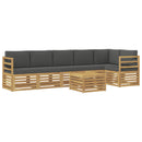 Udendørs sofagruppe 7 pcs Hvid og antracit 59 x 59 x 37 cm