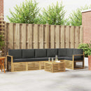 Udendørs sofagruppe 7 pcs Hvid og antracit 59 x 59 x 37 cm