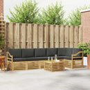 Udendørs sofagruppe 7 pcs Hvid og antracit 59 x 59 x 37 cm