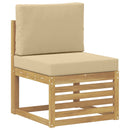 Udendørs sofagruppe 7 stk. Hvid og Beige Polyester