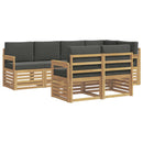 Udendørs sofagruppe 7 pcs Hvid og antracit 247 x 128,5 x 73 cm