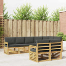 Udendørs sofagruppe 8 pcs Hvid og antracit 306 x 128,5 x 73 cm