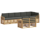 Udendørs sofagruppe 8 pcs Hvid og antracit 306 x 128,5 x 73 cm