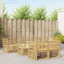 Udendørs sofagruppe 9 pcs Hvid 59 x 59 x 37 cm