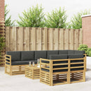 Udendørs sofagruppe 8 pcs Hvid og antracit 59 x 59 x 37 cm